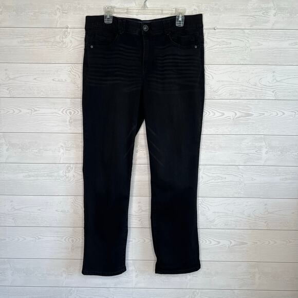 Democracy "Ab"solution black high rise skinny jeans Size 14P - Picture 2 of 7